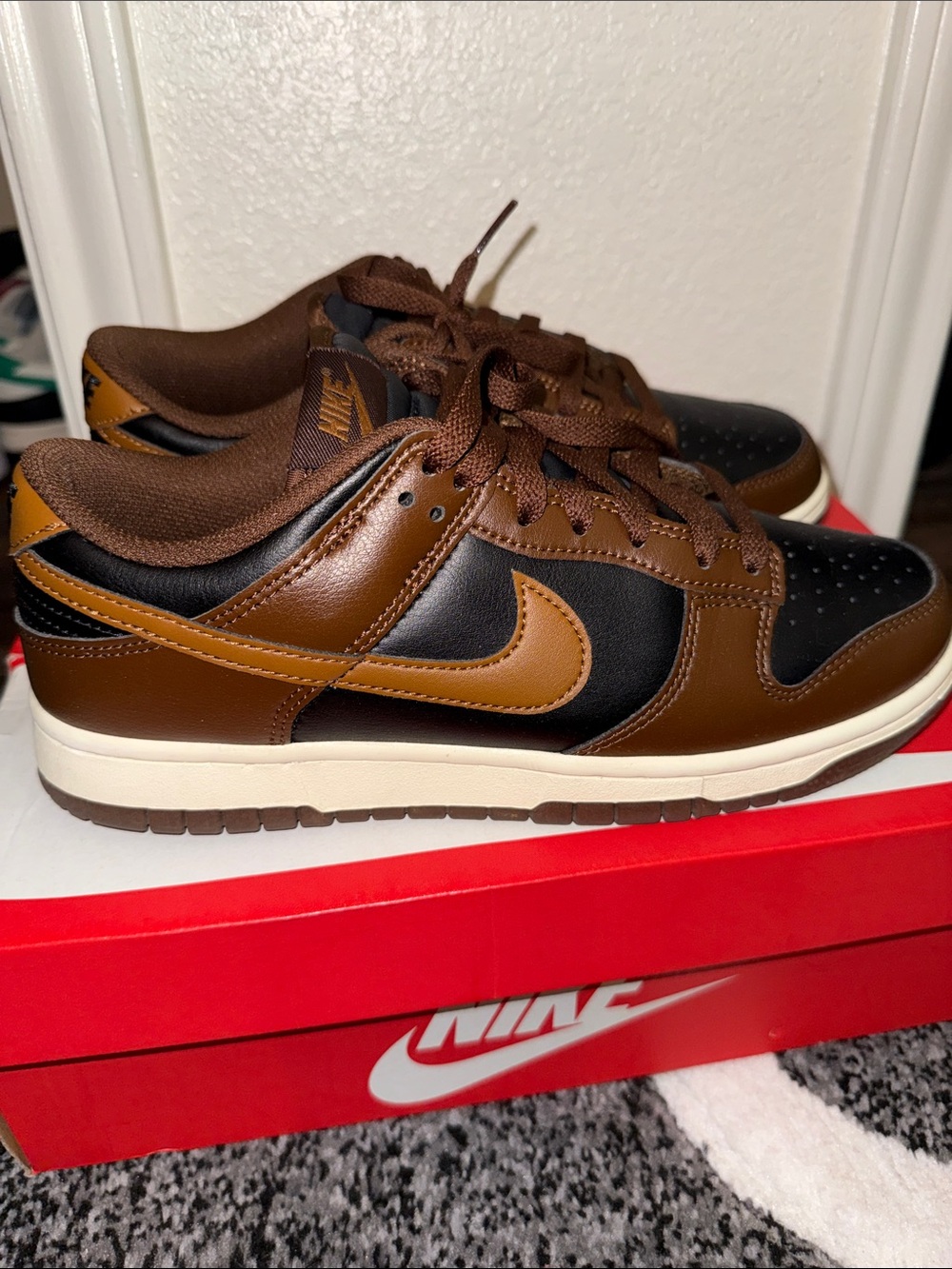 MEN’S NIKE DUNK LOW RETRO! Two tone Brown… size 8🔥🔥🔥